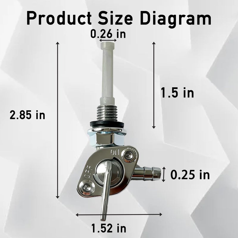 3DSKY Fuel Shut Off Valve, M10 x 1.25 Generator Gas Tank Switch Valve for Engines Compatible with Go Karts and Mini Bikes and Small Engine Gas Tanks - Image 5